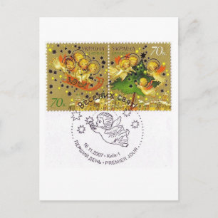 Cartes Pour Fêtes Annuelles Enfants de l'ange de Noël ukrainien