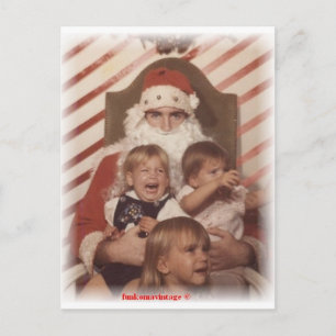 Cartes Pour Fêtes Annuelles Enfants de Noël en train de pleurer