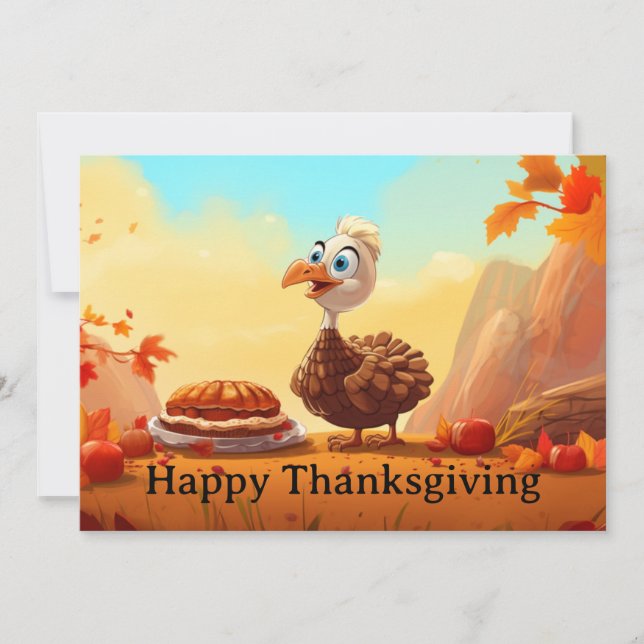 Cartes Pour Fêtes Annuelles Enfants de Thanksgiving 8 (Devant)