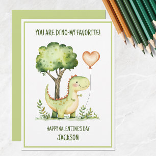 Cartes Pour Fêtes Annuelles Enfants Dinosaur Garçons École Classe Valentine