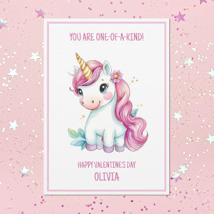 Cartes Pour Fêtes Annuelles Enfants Magique Unicorne mignonne Filles colorées 