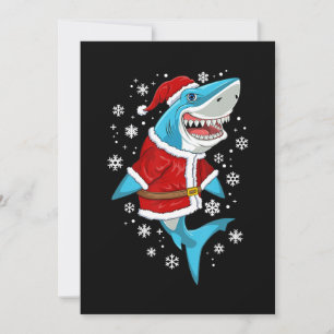 Cartes Pour Fêtes Annuelles Enfants Père Noël Sharkmas Noël Enfants