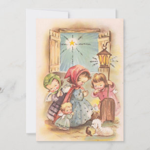 Cartes Pour Fêtes Annuelles Enfants vintages Avec Bébé Jésus à Noël