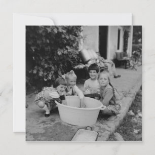 Cartes Pour Fêtes Annuelles Enfants vintages jouant