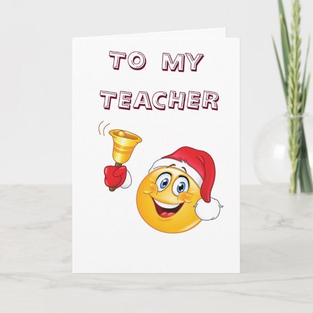 CARTES POUR FÊTES ANNUELLES **ENSEIGNANT** CHRISTMAS EMJOI DIT : (Devant)