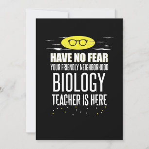 Cartes Pour Fêtes Annuelles Enseignant en Super Biologie - N'Avoir Aucune Peur