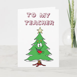 CARTES POUR FÊTES ANNUELLES **ENSEIGNANT** PARLER DE NOËL DE NOËL DE NOËL