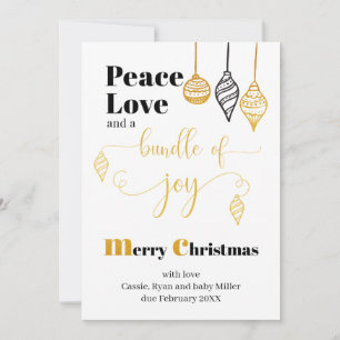 Cartes Pour Fêtes Annuelles Ensemble de décorations de Noël noires et dorées B