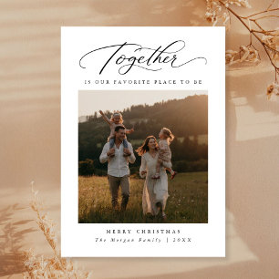 Cartes Pour Fêtes Annuelles Ensemble est notre lieu préféré Photo de Noël