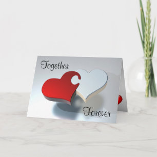 Cartes Pour Fêtes Annuelles "Ensemble pour toujours" aimez le puzzle Valentine
