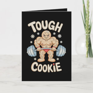 Cartes Pour Fêtes Annuelles Entraînement Tough Cookie Gym Gingerbread Noël