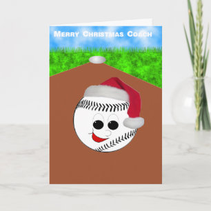 Cartes Pour Fêtes Annuelles entraîneur de baseball noël