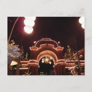 Cartes Pour Fêtes Annuelles Entrée Tivoli Noël Copenhague Danemark