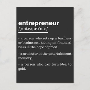 Cartes Pour Fêtes Annuelles Entrepreneur Définition Amusant Propriétaire d'ent