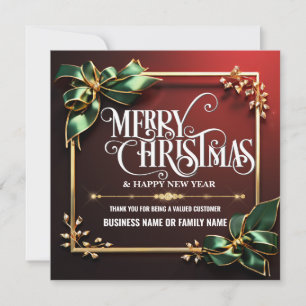 Cartes Pour Fêtes Annuelles Entreprise de luxe professionnel entreprise tradit