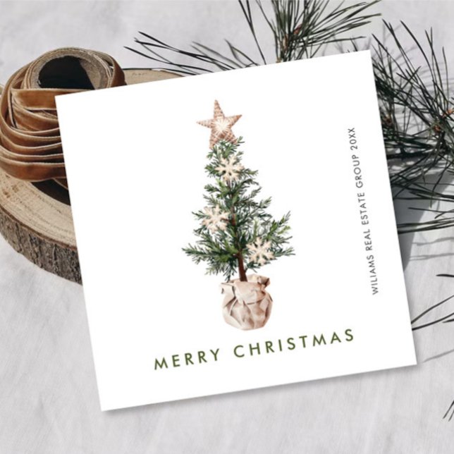 Cartes Pour Fêtes Annuelles Entreprise Neutre Bohème de Noël (Créateur téléchargé)