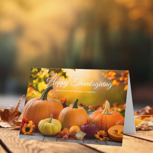 Cartes Pour Fêtes Annuelles Entreprise Personnalisée Thanksgiving Marketing Au (Créateur téléchargé)
