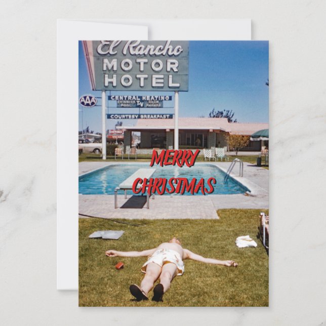 CARTES POUR FÊTES ANNUELLES ENTREZ-LE !  PHOTOGRAPHIE DE RÉTRO SUNNY DES ANNÉE (Devant)