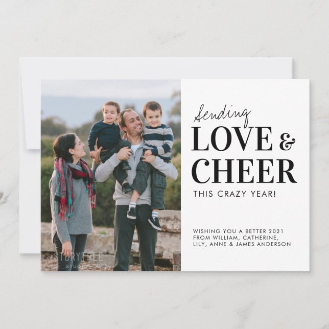Cartes Pour Fêtes Annuelles Envoi d'amour Chevaucher cette année folle Photo N (Devant)