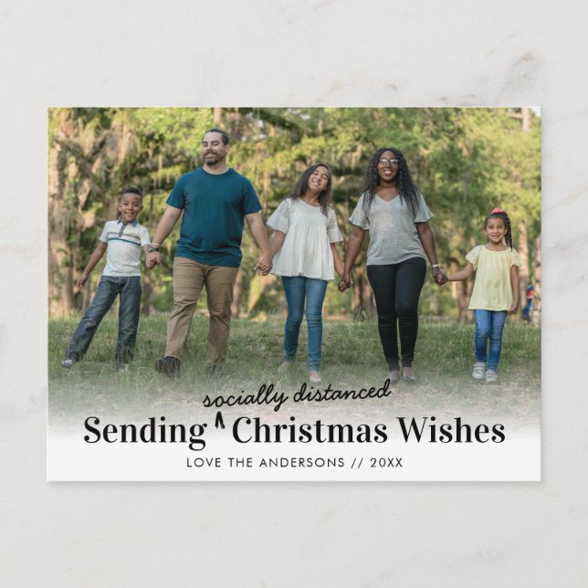 Cartes Pour Fêtes Annuelles Envoi de voeux de Noël socialement dérangés Photo (Devant)