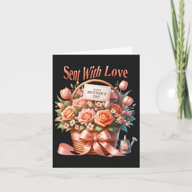 Cartes Pour Fêtes Annuelles Envoyé avec amour pour la fête des mères (Devant)