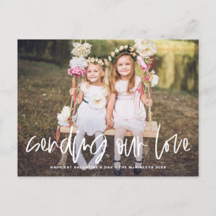 Cartes Pour Fêtes Annuelles Envoyer notre amour Lettrer la photo Saint Valenti