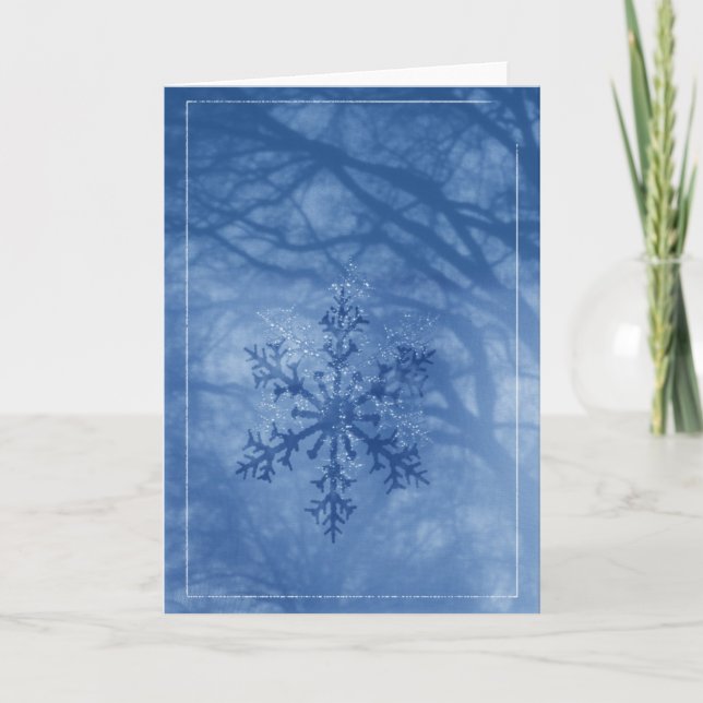 Cartes Pour Fêtes Annuelles Envoyez l'étincelle d'un flocon de neige d'hiver (Devant)