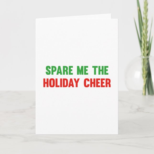 Cartes Pour Fêtes Annuelles Épargnez-Moi La Soirée De Vacances (Devant)