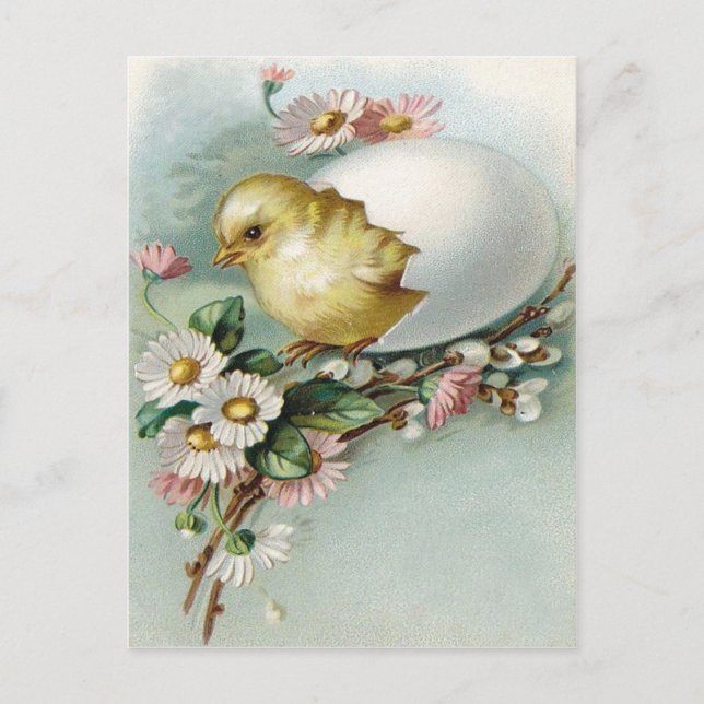 Cartes Pour Fêtes Annuelles Éphémères victoriens de Pâques (Devant)