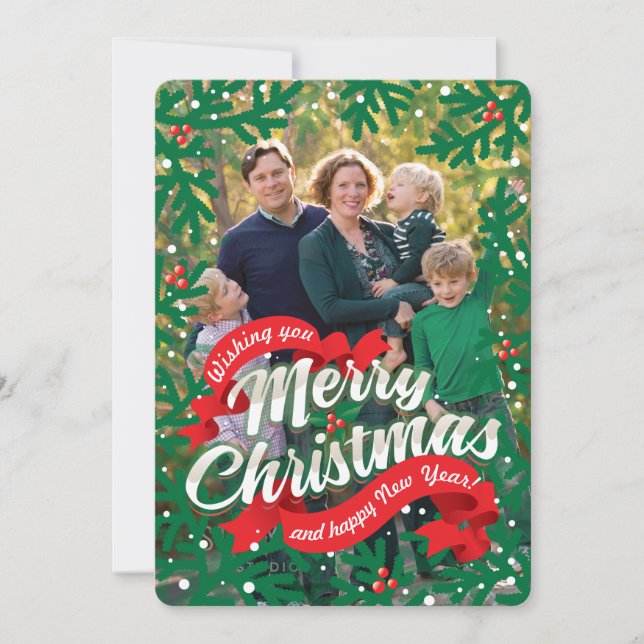 Cartes Pour Fêtes Annuelles Épicéa (Devant)