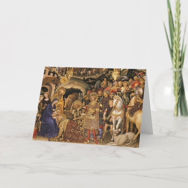Cartes Pour Fêtes Annuelles Épiphanie religieuse Noël Trois Rois Magi (Devant)