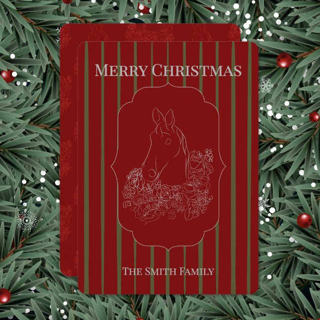 Cartes Pour Fêtes Annuelles Equestrian Christmas Card (Créateur téléchargé)