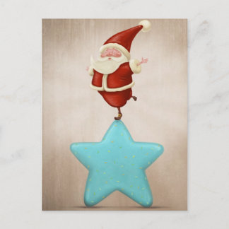 Cartes Pour Fêtes Annuelles Équilibriste Père Noël