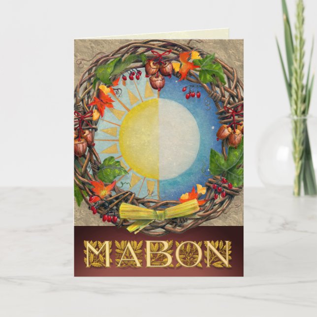 Cartes Pour Fêtes Annuelles Equinox Mabon Wreath (Devant)