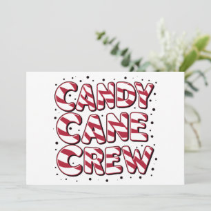 Cartes Pour Fêtes Annuelles Équipage de l'amant de canne à sucre de Noël Xmas