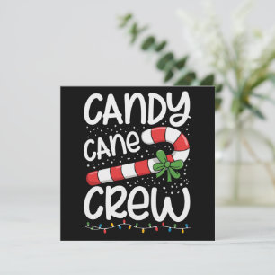Cartes Pour Fêtes Annuelles Équipe Candy Cane Noël Famille Vacances de Noël