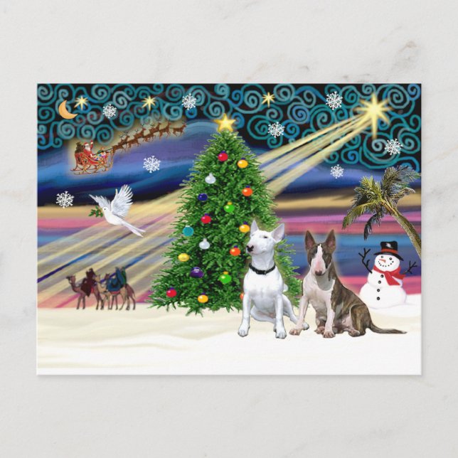 Cartes Pour Fêtes Annuelles Équipe cycliste Xmas Magic-Bull (Devant)