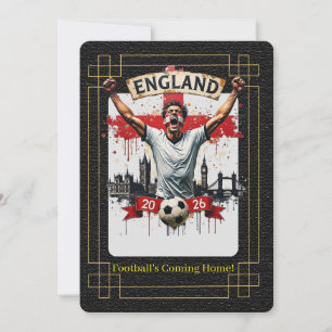 Cartes Pour Fêtes Annuelles Équipe d'Angleterre de football vierge 2026 Téléch