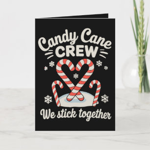 Cartes Pour Fêtes Annuelles Équipe de cannes de bonbons de Noël On reste ensem