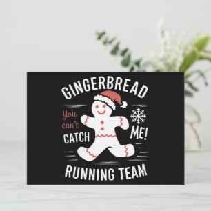 Cartes Pour Fêtes Annuelles Équipe de coureurs de pain d'épice Humour de Noël