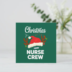 Cartes Pour Fêtes Annuelles Équipe de Noël des infirmières Chapeau de Santa Xm