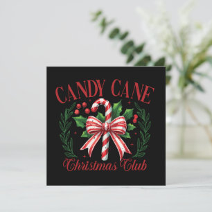 Cartes Pour Fêtes Annuelles Équipe de Noël du club de la canne à sucre de Noël