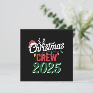 Cartes Pour Fêtes Annuelles Équipe de Noël personnalisée 2025 Famille Xmas