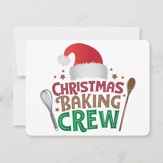 Cartes Pour Fêtes Annuelles Équipe de pâtisserie de Noël (Devant)