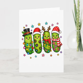 Cartes Pour Fêtes Annuelles Équipe de Pickle de Noël