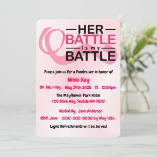Cartes Pour Fêtes Annuelles Équipe de soutien au cancer du sein Ruban rose Per