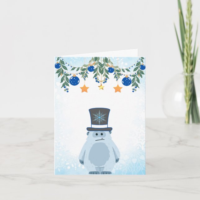 Cartes Pour Fêtes Annuelles Es-Tu Yeti ? (Devant)