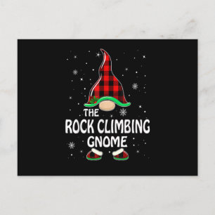 Cartes Pour Fêtes Annuelles Escalade Rock Gnome Buffalo Plaid Matching Famille