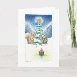 Cartes Pour Fêtes Annuelles Escargot et écureuil III : Décoration