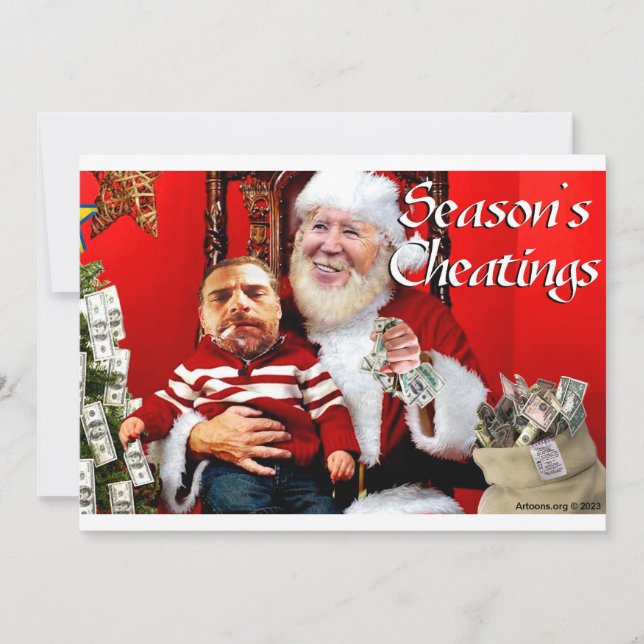 Cartes Pour Fêtes Annuelles Escroqueries de Noël (Devant)